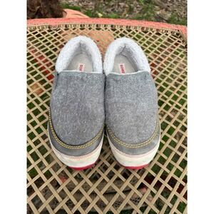 Sorel Mackenzie snow Women 9 Gray Felt Faux Fur Good Condition Indoor Outdoor